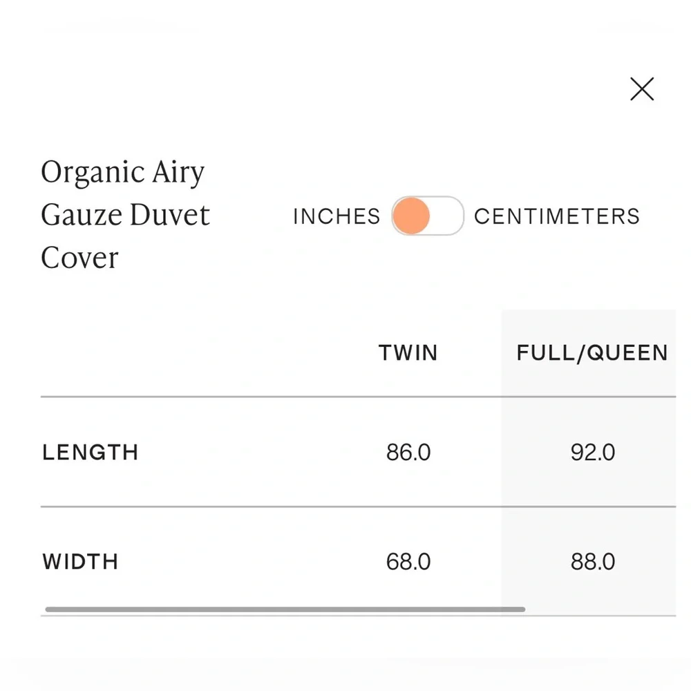 NWT Quince Organic Airy Gauze Queen Duvet Cover in Dune